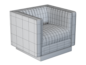 Tufted Accent Armchair 3D Model