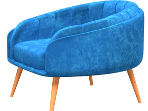 Kadife sandalye 3D Model