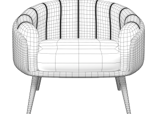 Velvet chair 3D Model