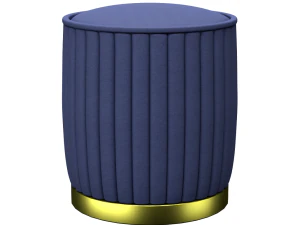 YOBBY Round Fabric Ottoman 3D Model