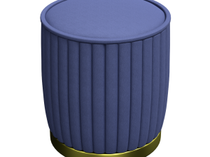 YOBBY Round Fabric Ottoman 3D 模型