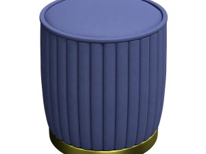 YOBBY Round Fabric Ottoman 3D Model