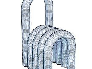 Shaped Pipe Chair 3D Model