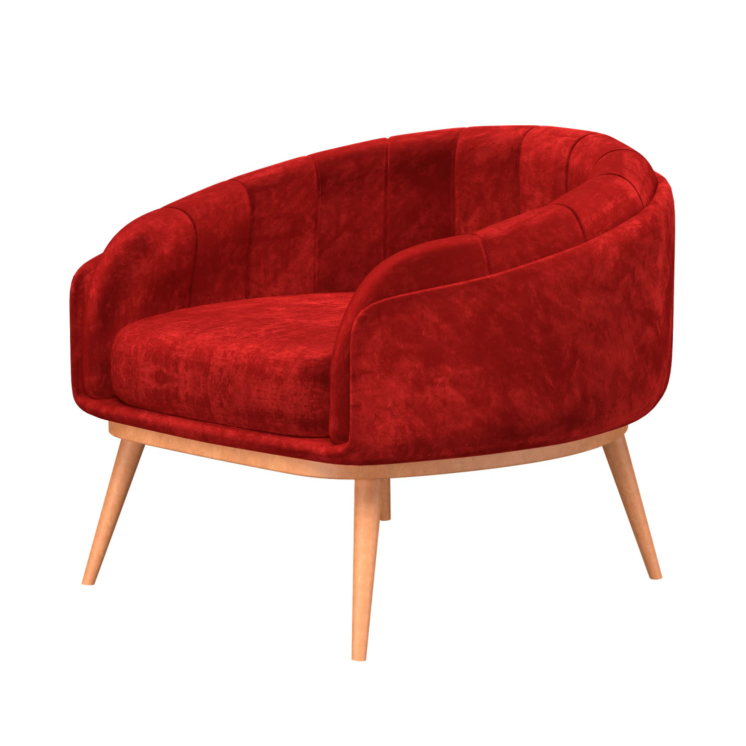 Velvet Sofa Chair 3D Model .c4d .max .obj .3ds .fbx .stl .blend 