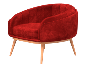 Velvet Sofa Chair 3Dモデル