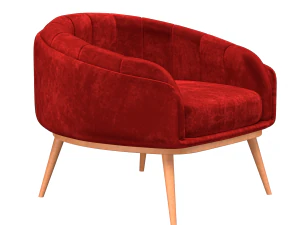 Velvet Sofa Chair 3D Model