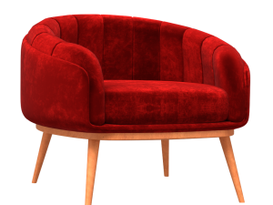 Velvet Sofa Chair 3Dモデル