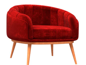 Velvet Sofa Chair 3D Model