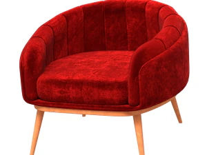 Velvet Sofa Chair 3D Model