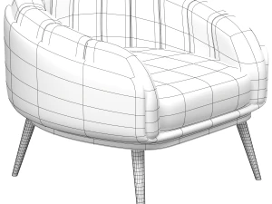 Velvet Sofa Chair 3D Model