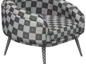Velvet Sofa Chair 3Dモデル