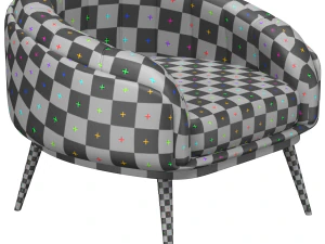 Velvet Sofa Chair 3D Model