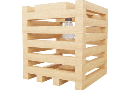 木製ランプ 3Dモデル