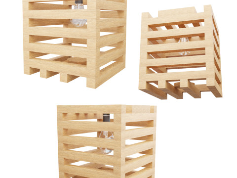 WOODEN LAMP Modello 3D
