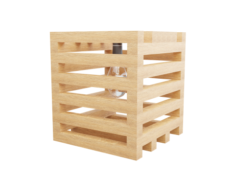 WOODEN LAMP Modello 3D