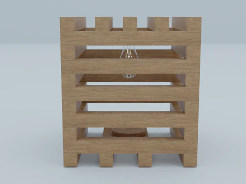 WOODEN LAMP 3D Model