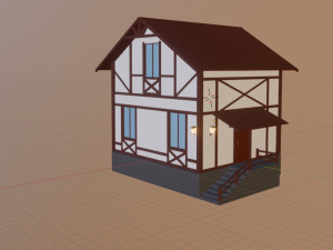 German style house 3D 模型