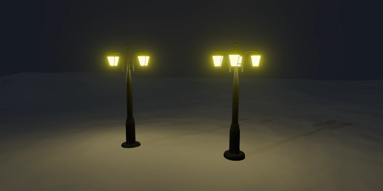 Street lights 3D Model .c4d .max .obj .3ds .fbx .stl .blend 