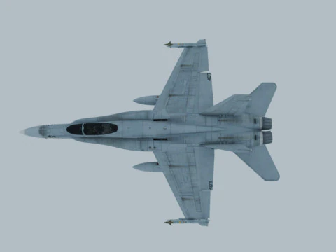 FA-18A Hornet OBJ 3D Model