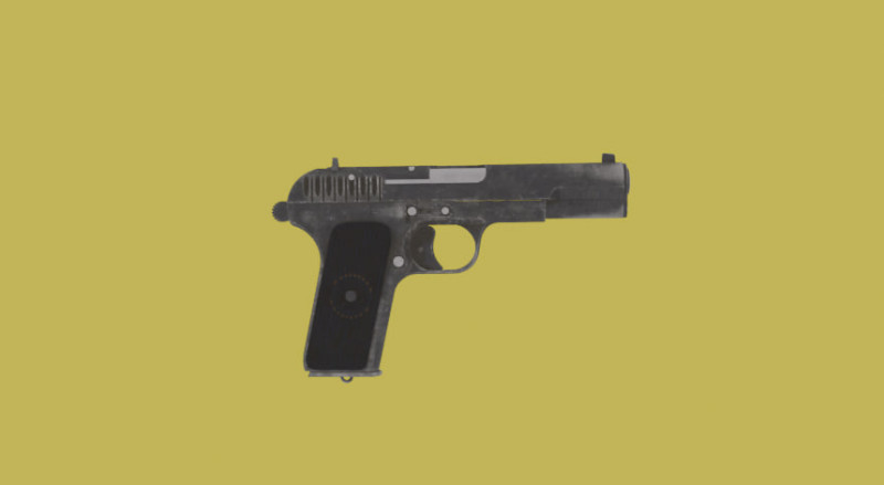 TT pistol Model 3D .c4d .max .obj .3ds .fbx .stl .blend 