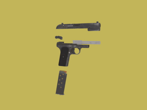 TT pistol Model 3D