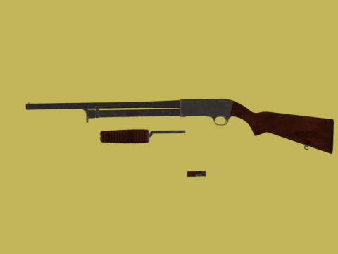 Strzelba Itaka 37 Model 3D