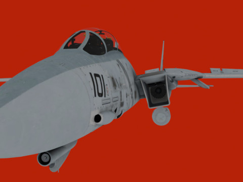 Fighter jet F-14 3D मॉडल