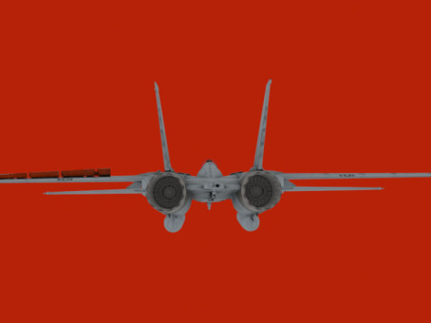 Fighter jet F-14 3D मॉडल