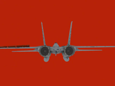 Fighter jet F-14 3D Model
