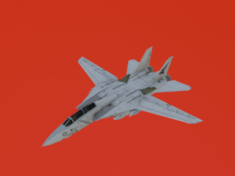 Fighter jet F-14 3D मॉडल