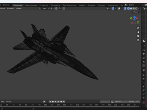 Fighter jet F-14 3D मॉडल