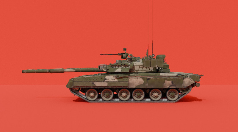 T-80 Modelo 3D .c4d .max .obj .3ds .fbx .stl .blend