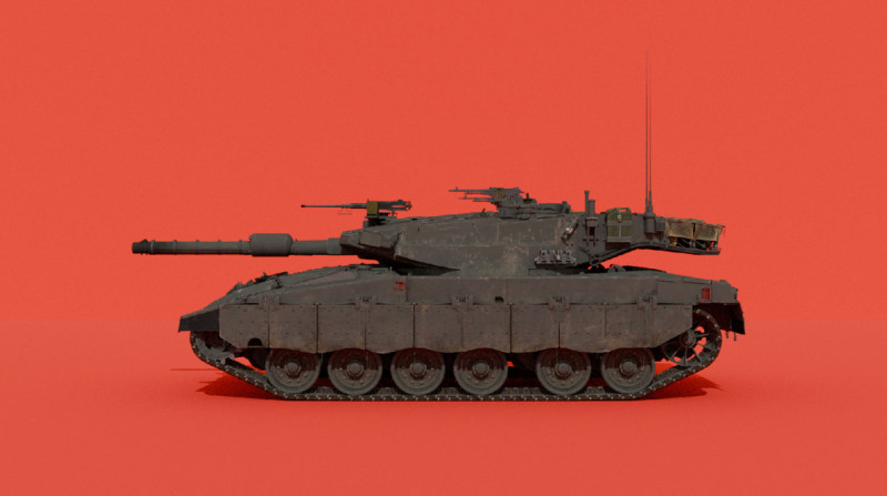 Merkava Siman 3 Bet Baz 3Dモデル .c4d .max .obj .3ds .fbx .stl .blend