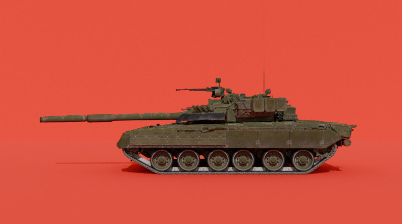 T-80 3D 模型 .c4d .max .obj .3ds .fbx .stl .blend