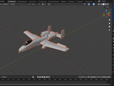A-10C Thunderbolt II Modello 3D