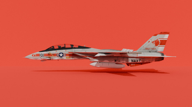 F-14A Tomcat Early 3D Model .c4d .max .obj .3ds .fbx .stl .blend 
