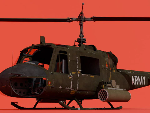 UH-1B 3D Model