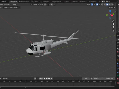 UH-1B 3D Model