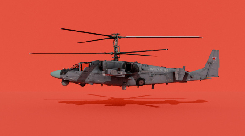 Ka-52 alligator 3D Модель .c4d .max .obj .3ds .fbx .stl .blend