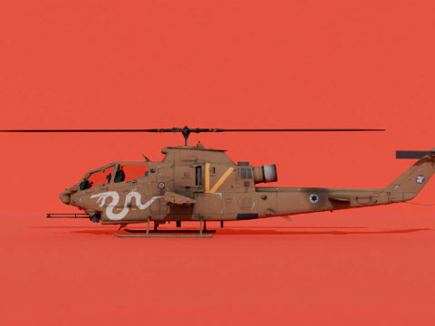 AH-1F Tzefa D-E Model 3D