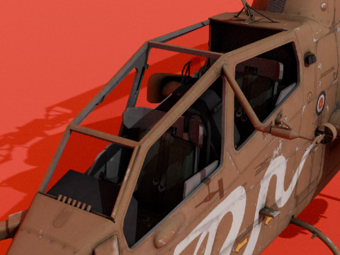 AH-1F Tzefa D-E Model 3D