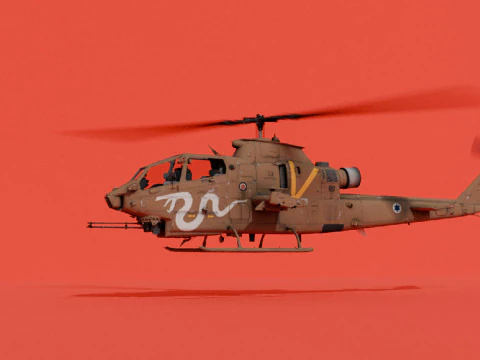 AH-1F Tzefa D-E 3D Model