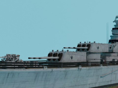 USS Pittsburgh CA-72 3D Model