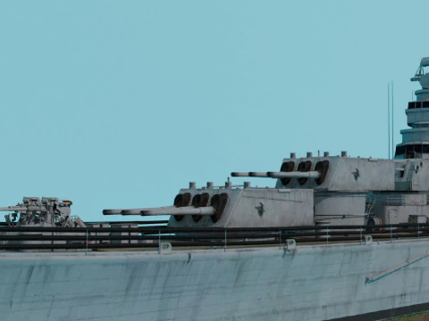 USS Pittsburgh CA-72 3D Model