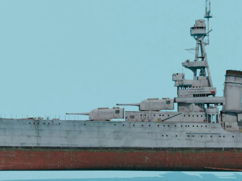 USS Northampton CA-26 3D Model