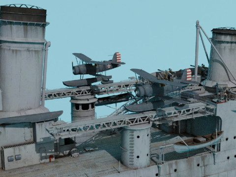 USS Northampton CA-26 3D 模型