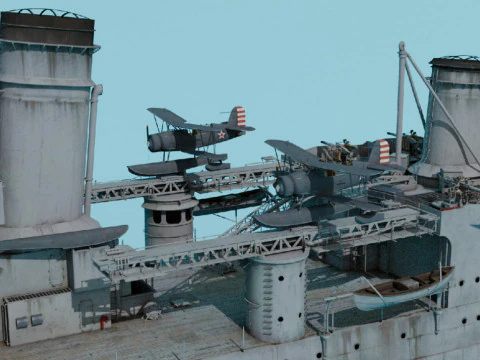 USS Northampton CA-26 3D Model