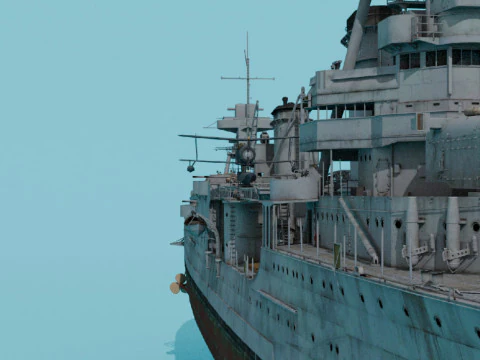 USS Northampton CA-26 3D Model