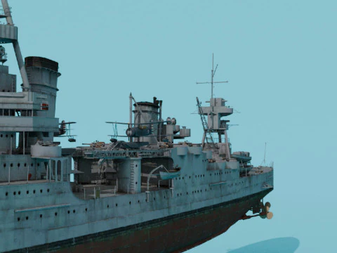 USS Northampton CA-26 3D Model