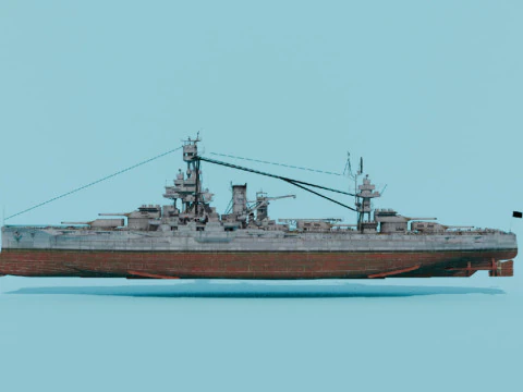 Военный корабль США Техас 3D Модель